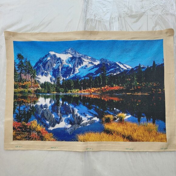 A Landscape Cross Stitch Embroidery Hanging Wall Decor Handmade - Picture 16 of 16